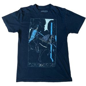 Design By Humans - Fín Knight and Steed Skeleton Graphic Tee